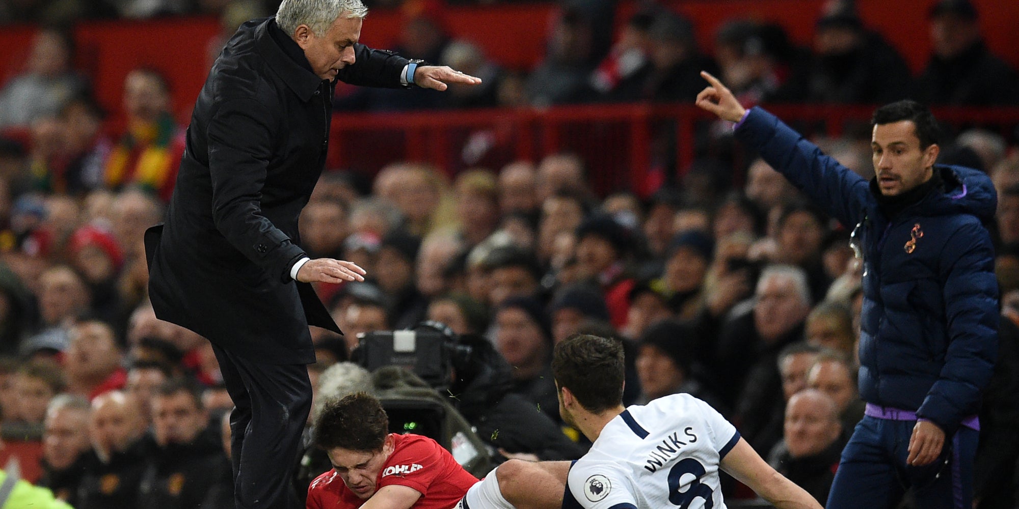 José Mourinho pendant Manchester United - Tottenham, le 4 décembre 2019