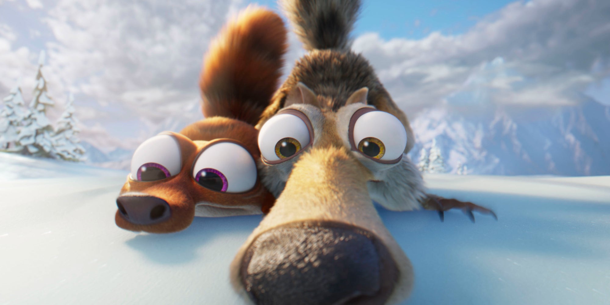 Scrat et Baby Scrat dans "Les Aventures de Scrat", bientôt sur Disney+.