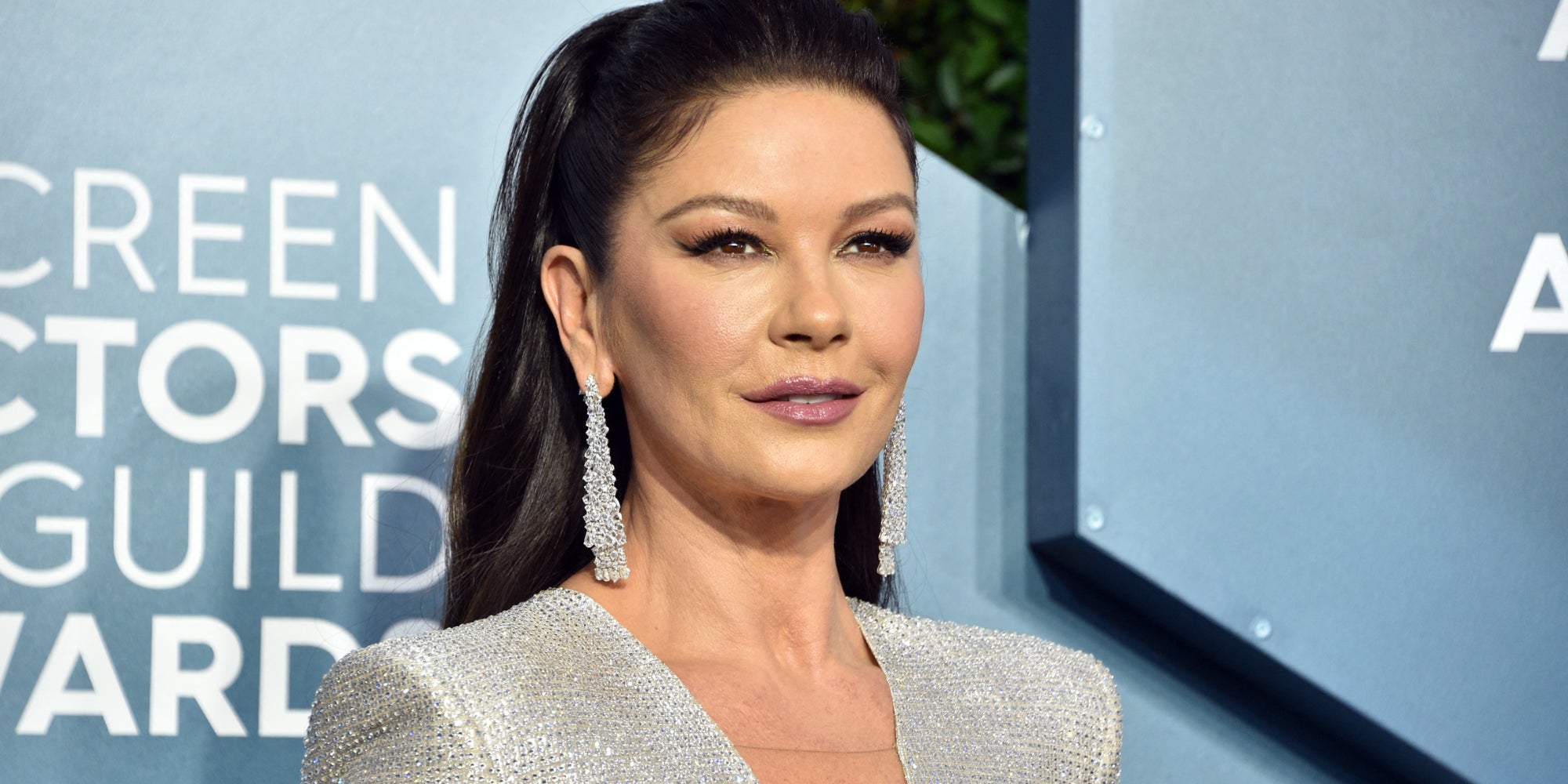 Catherine Zeta-Jones à la 26ème cérémonie des Screen Actors Guild Awards, au Shrine Auditorium à Los Angeles, le 19 janvier 2020.