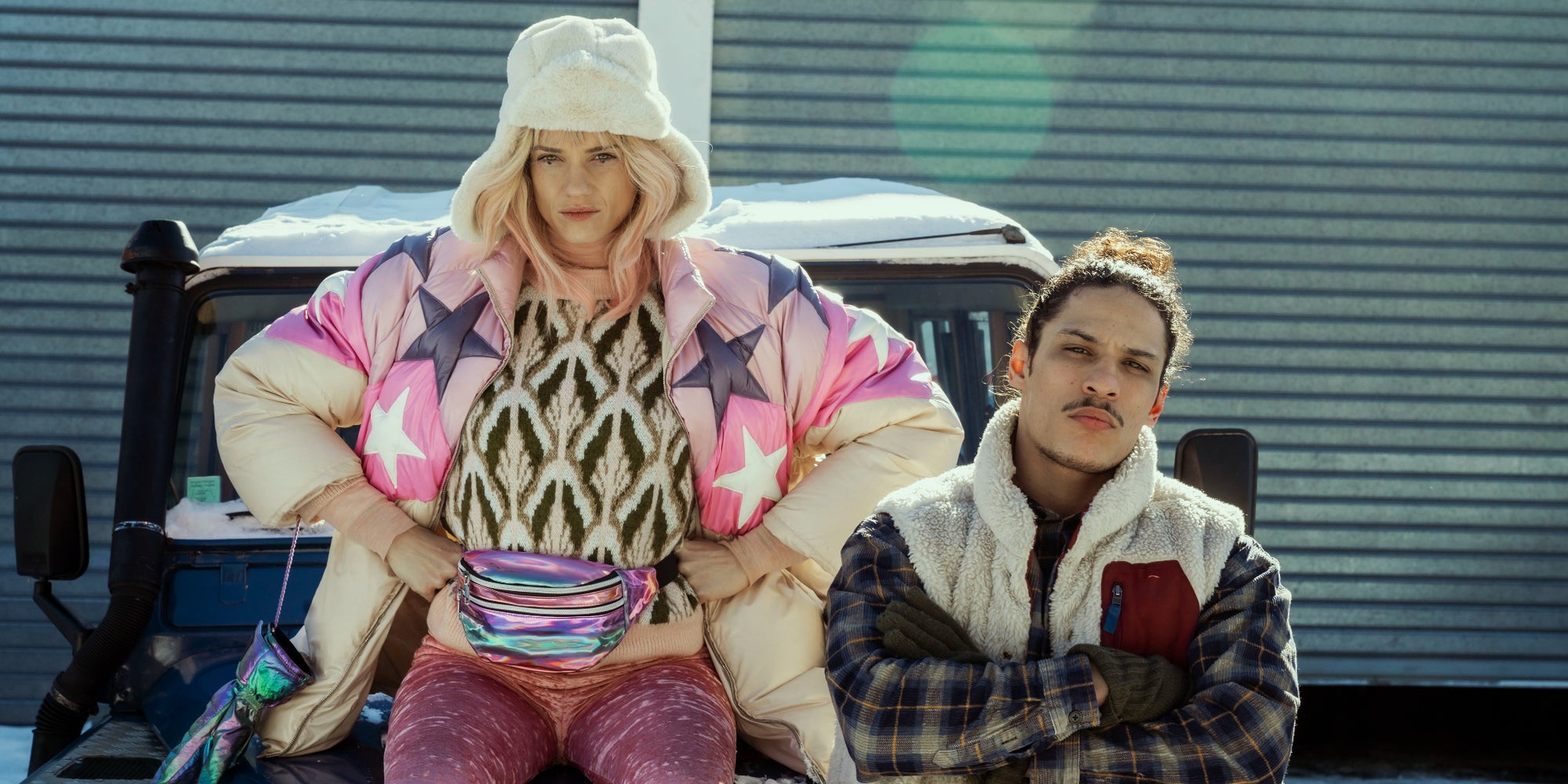 Hatik et Noémie Schmidt dans la série "Anthracite", à voir sur Netflix depuis le 10 avril 2024. 