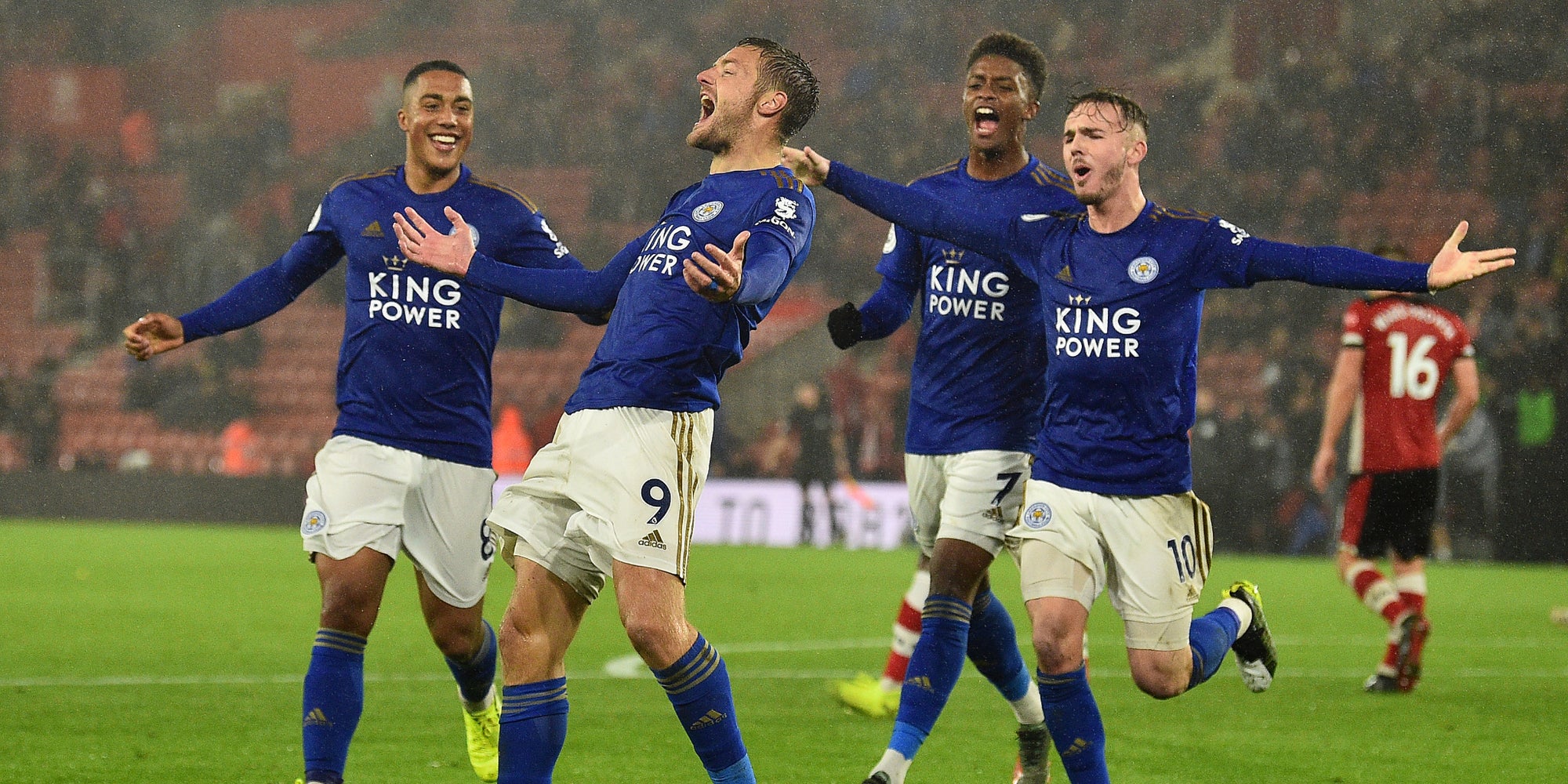 Jamie Vardy et ses coéquipiers de Leicester lors de la démonstration à Southampton (victoire 9-0) le 25 octobre 2019