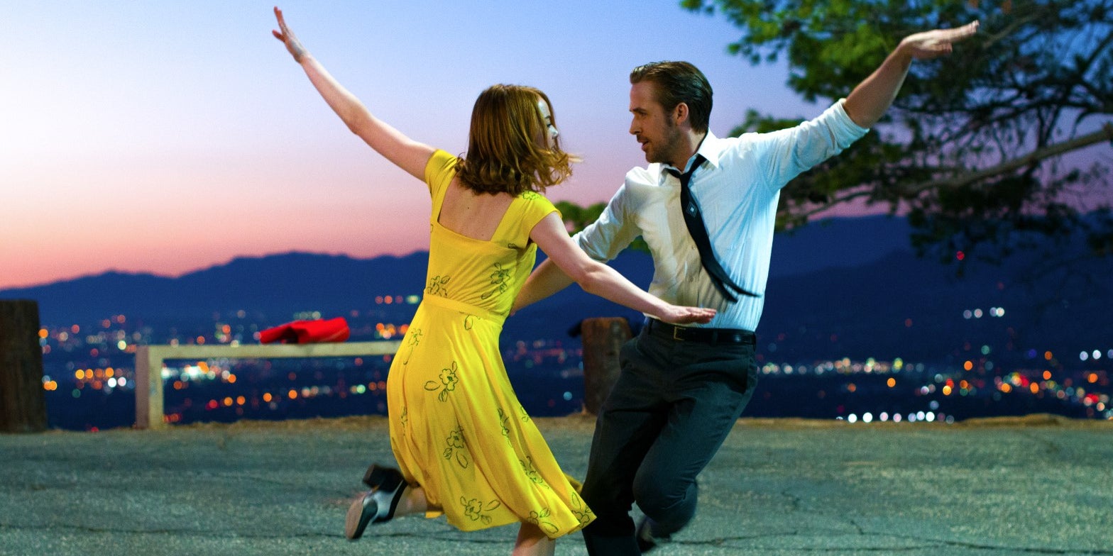 Emma Stone et Ryan Gosling dans La La Land, la comédie musicale culte