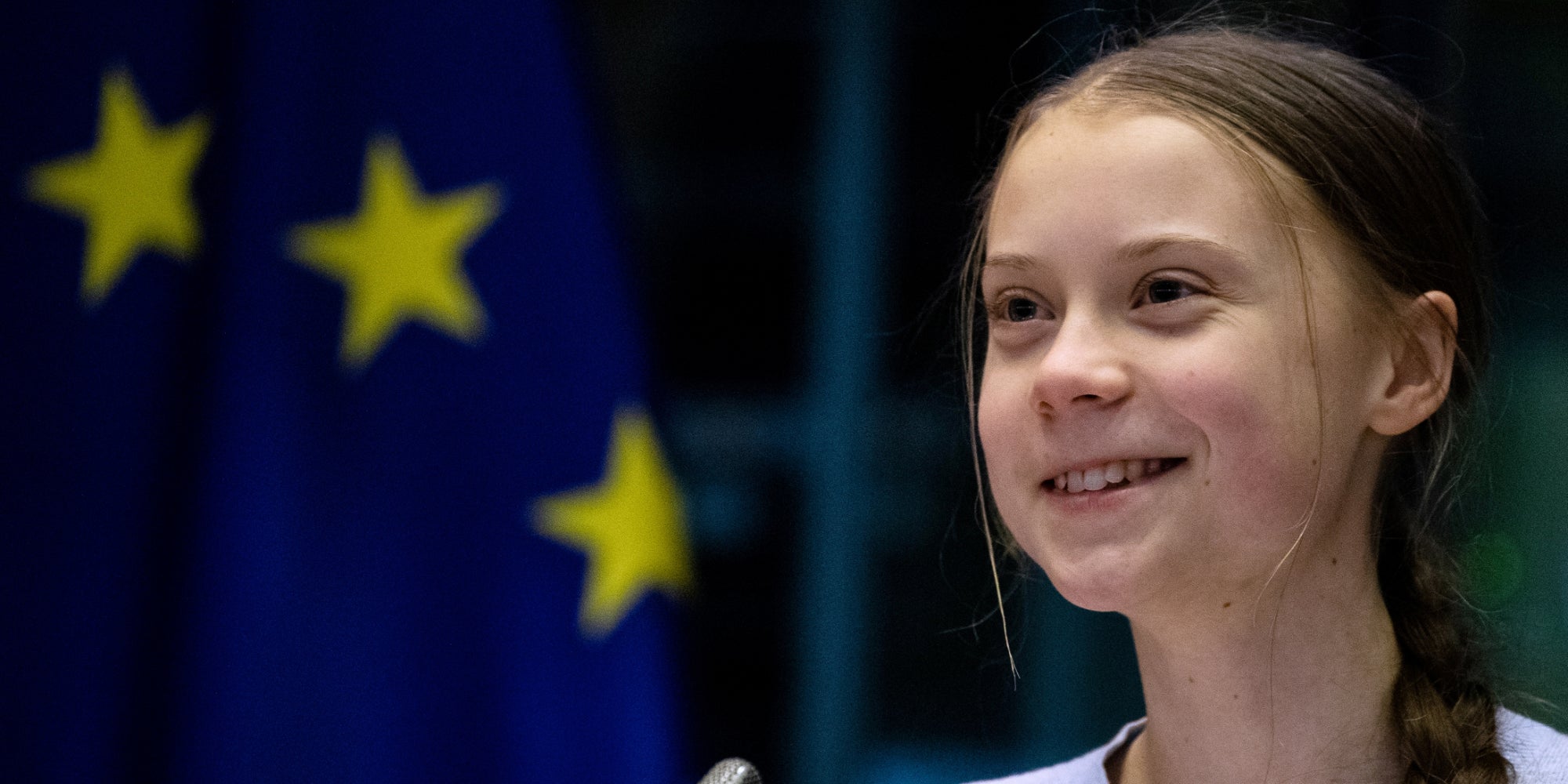 Greta Thunberg au Parlement européen le 4 mars 2020, à Bruxelles