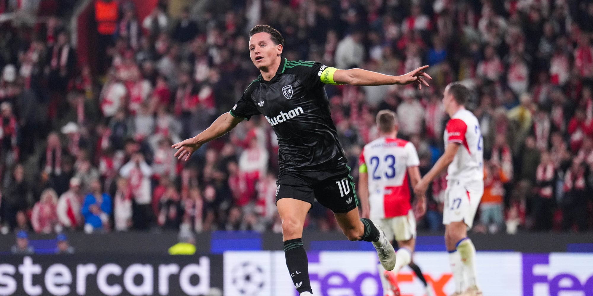 Florian Thauvin lors du match de Ligue des champions opposant le Slavia Prague à Lens, le 10 septembre 2026.