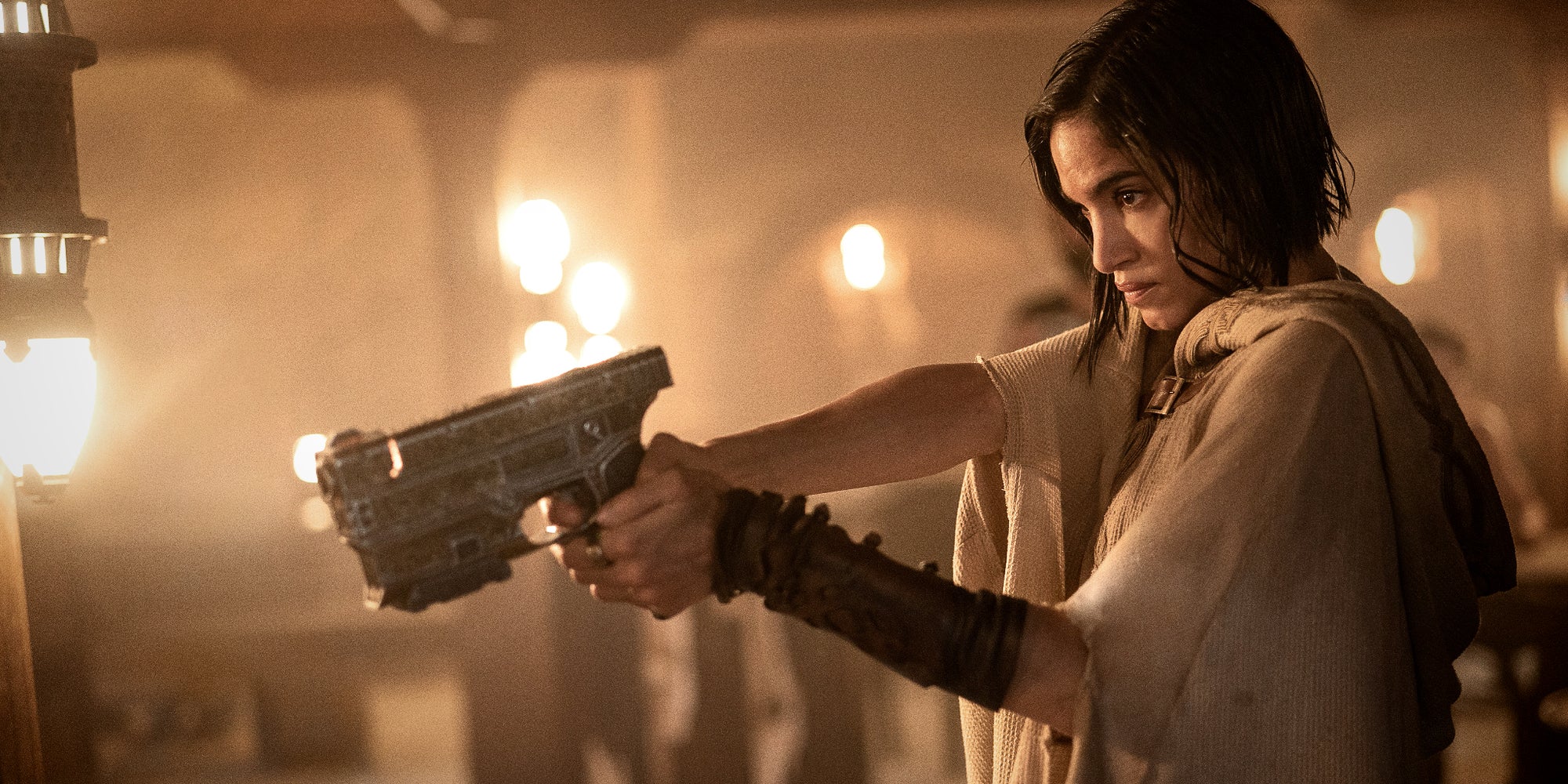 Sofia Boutella dans "Rebel Moon", une nouvelle saga spatiale chargée en action.