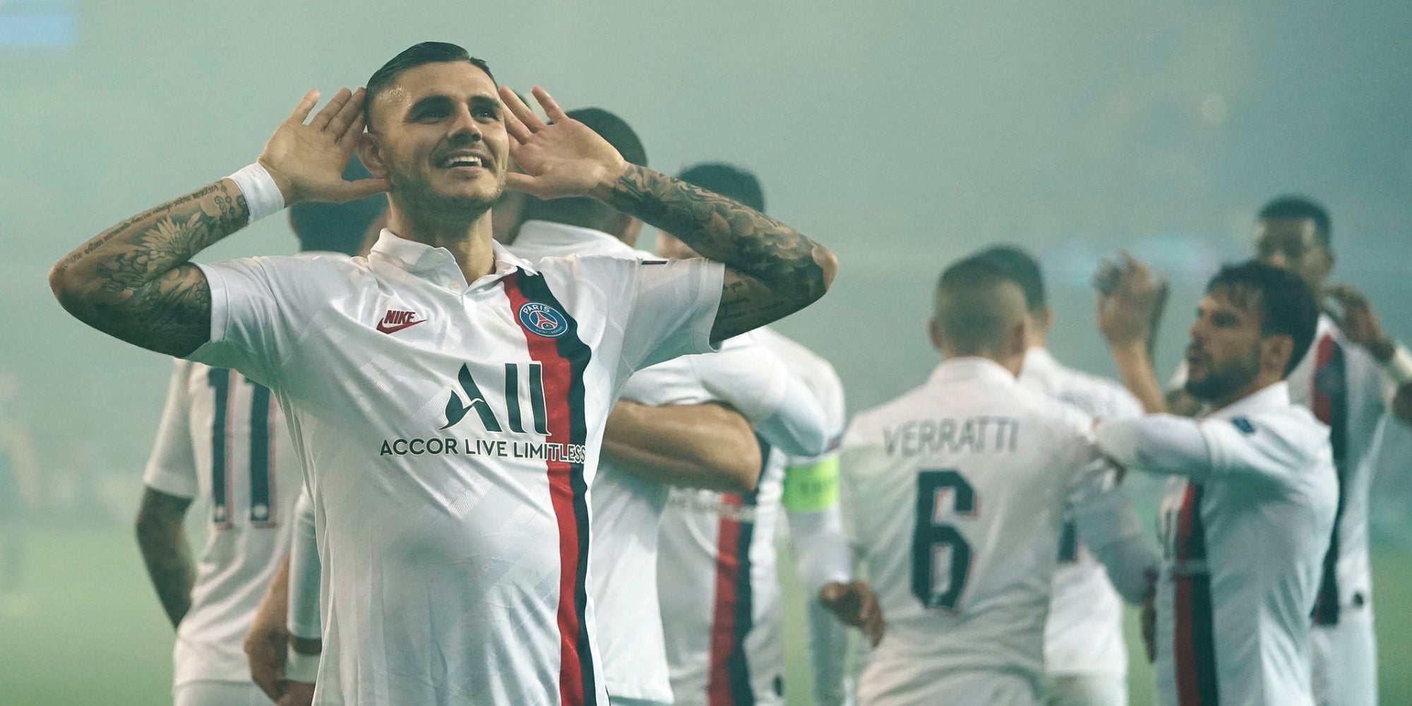 Les joueurs du PSG lors de la victoire 5-0 à Bruges le 22 octobre 2019