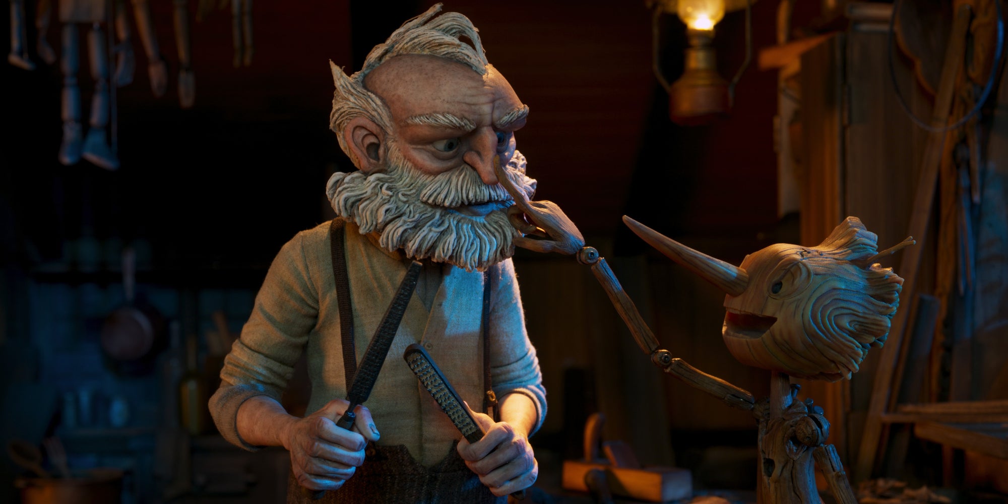 Gepetto et Pinocchio comme vous ne les avez jamais vus, dans le film d'animation signé Guillermo del Toro.