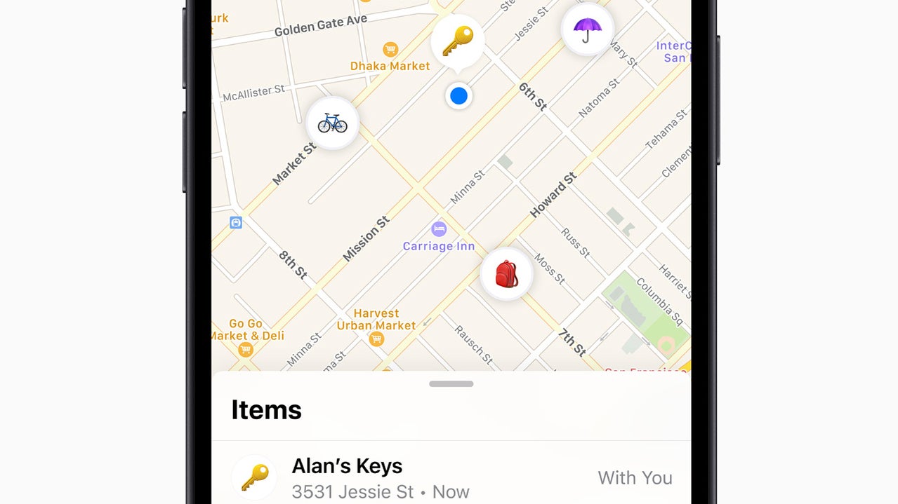 L'onglet Objets de l’app Localiser permet de suivre les objets munis d'un AirTag. L'onglet Objets de l’app Localiser permet de suivre les objets munis d'un AirTag.