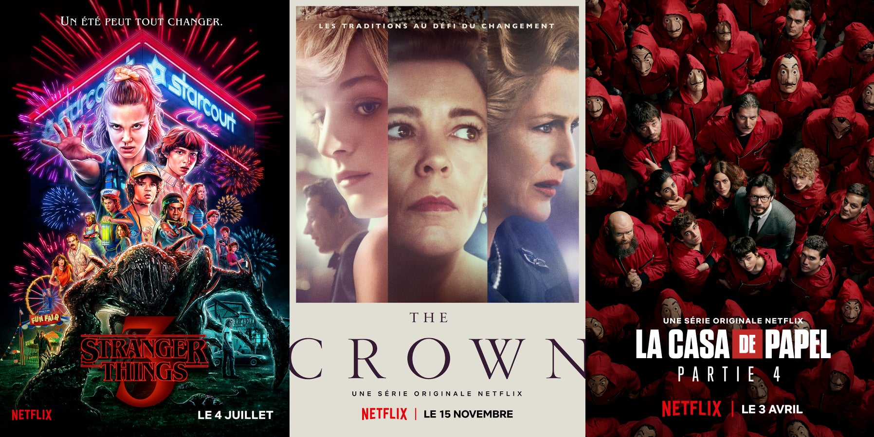 Les phénomènes "Stranger Things", "The Crown" et "La Casa de Papel" font bien évidemment partie de notre Top 10. Mais en quelle position... ?