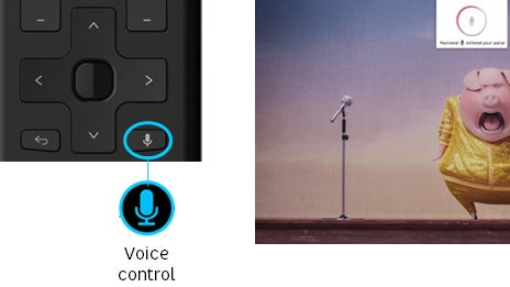 Le bouton de la commande vocale permet de déclencher de nombreuses fonctions