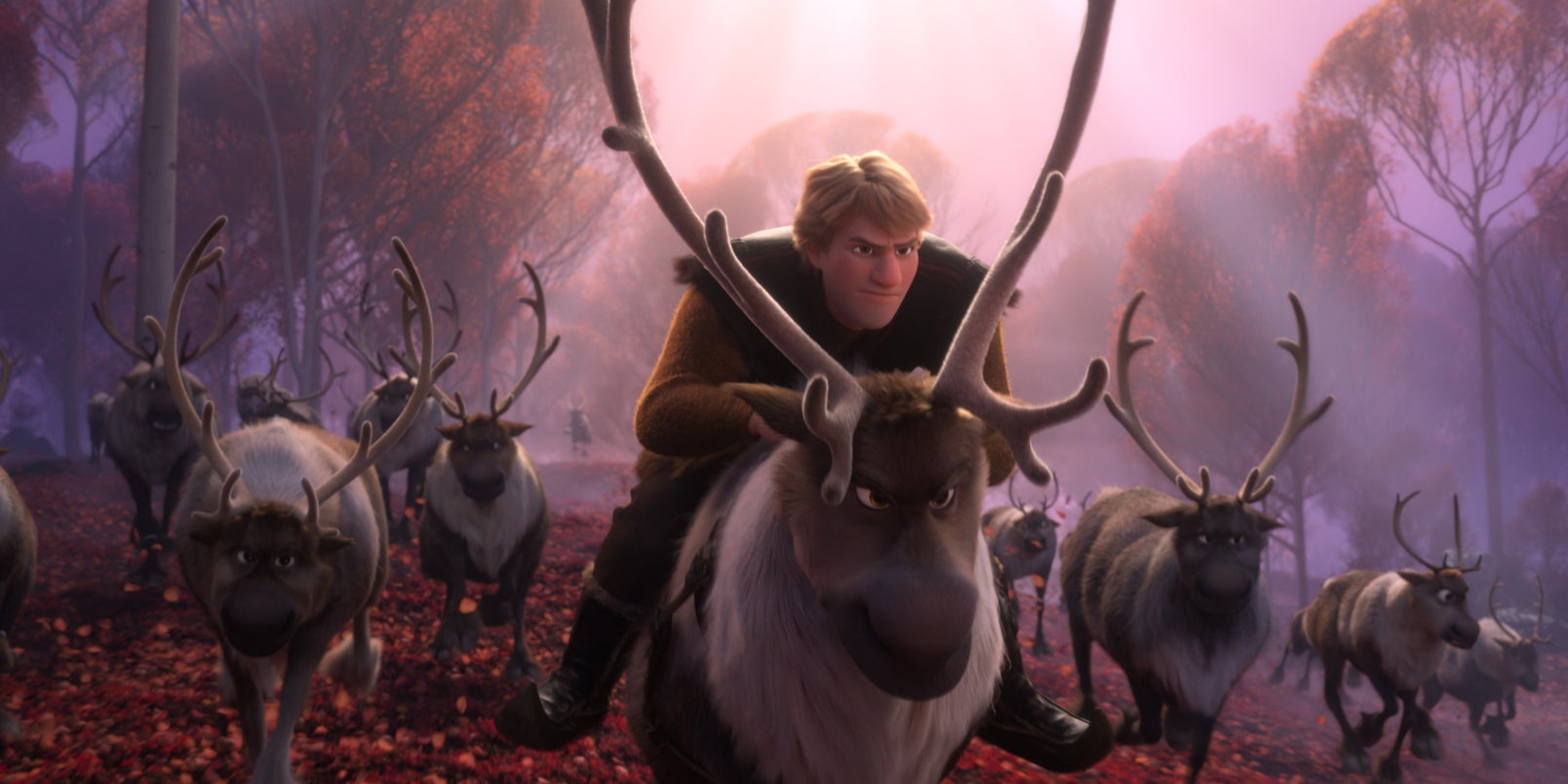 Kristoff et Sven dans La Reine des Neiges 2.