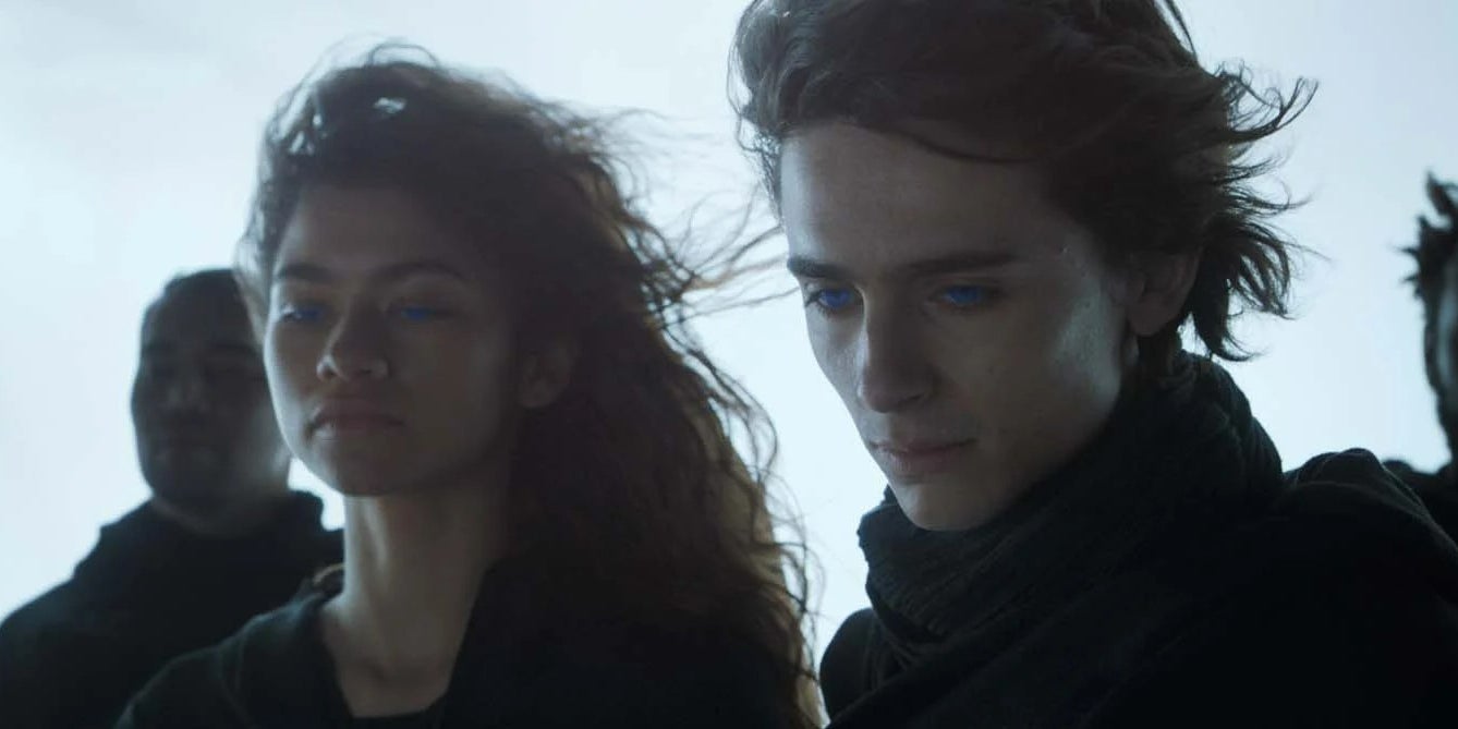 Chani (Zendaya) et Paul Atréides (Timothée Chalamet) dans "Dune : Première partie".