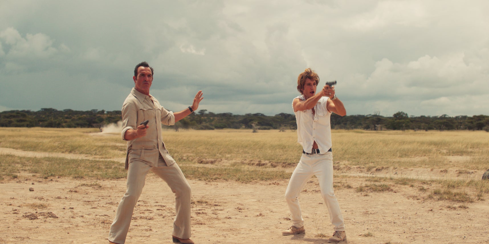 Jean Dujardin et Pierre Niney dans "OSS 117 : Alerte rouge en Afrique noire".
