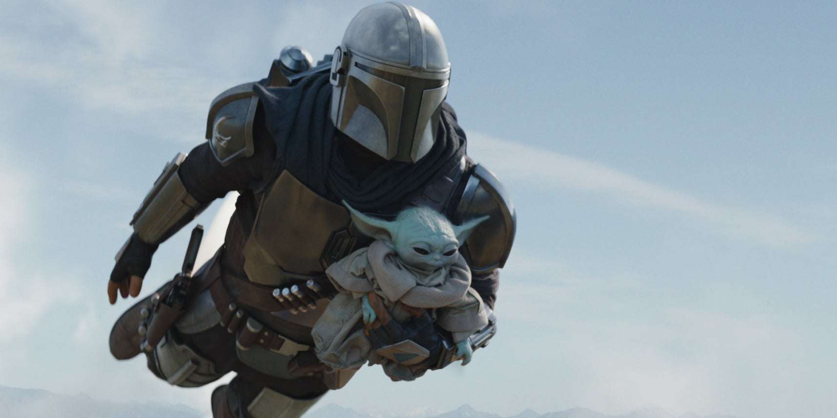 Mando et Baby Yoda dans la saison 2 de "The Mandalorian" sur Disney+.