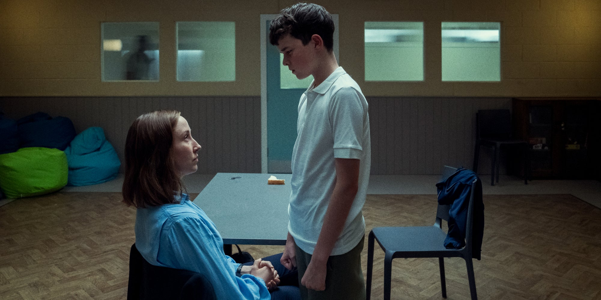 Erin Doherty (Briony Ariston) et Owen Cooper (Jamie Miller) dans la mini-série "Adolescence" sur Netflix. 