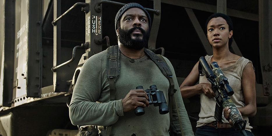 Tyrese et Sasha dans la The Walking Dead