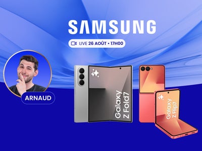 Assistez à un live shopping Samsung, avec des prix exceptionnels et des cadeaux en prime !