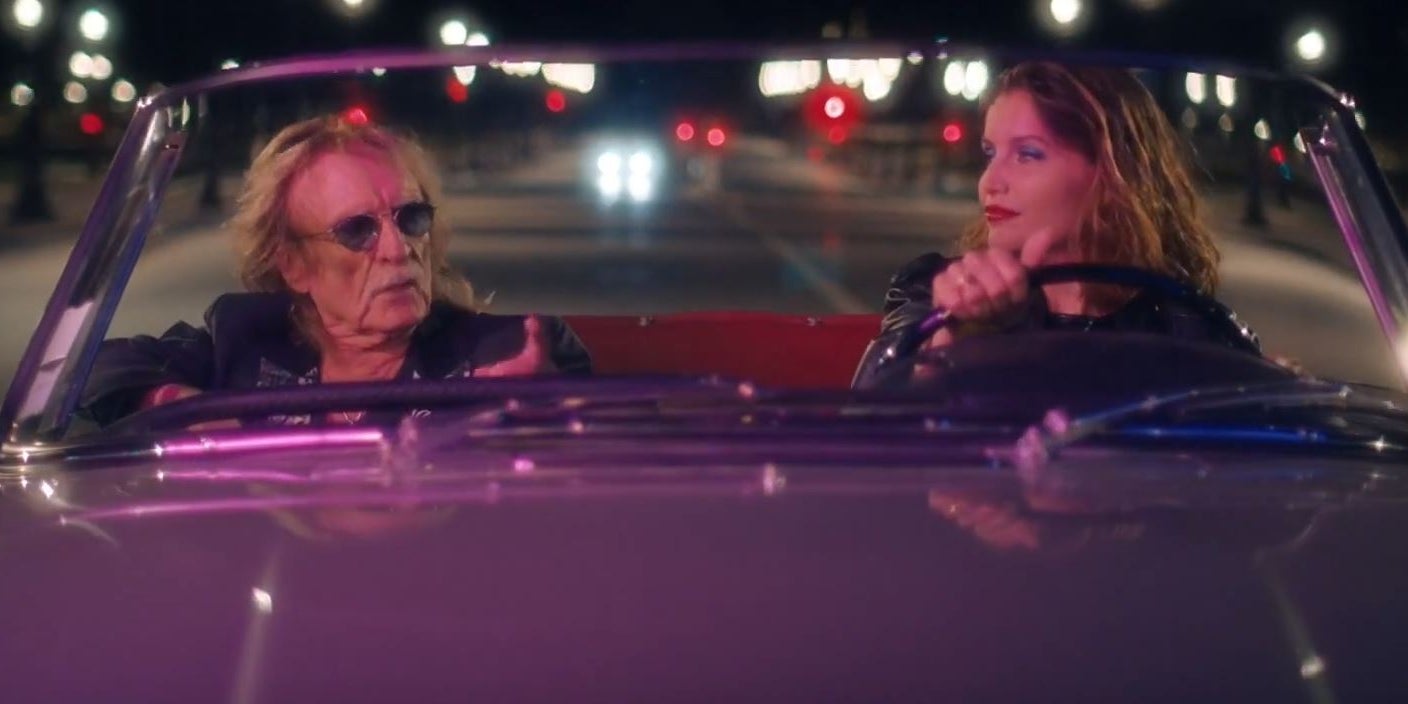 Christophe et Laeticia Casta en virée nocturne pour le clip de Daisy