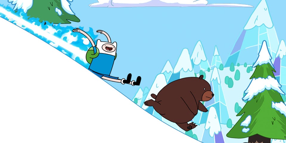 Testez votre adresse et vos réflexes avec Ski Safari : Adventure Time sur SFR Kids Récré !