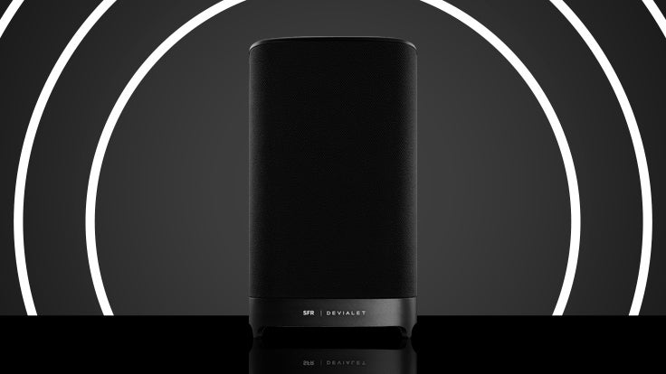 L'enceinte connectée SFR Homesound, bénéficiant de la technologie Devialet.