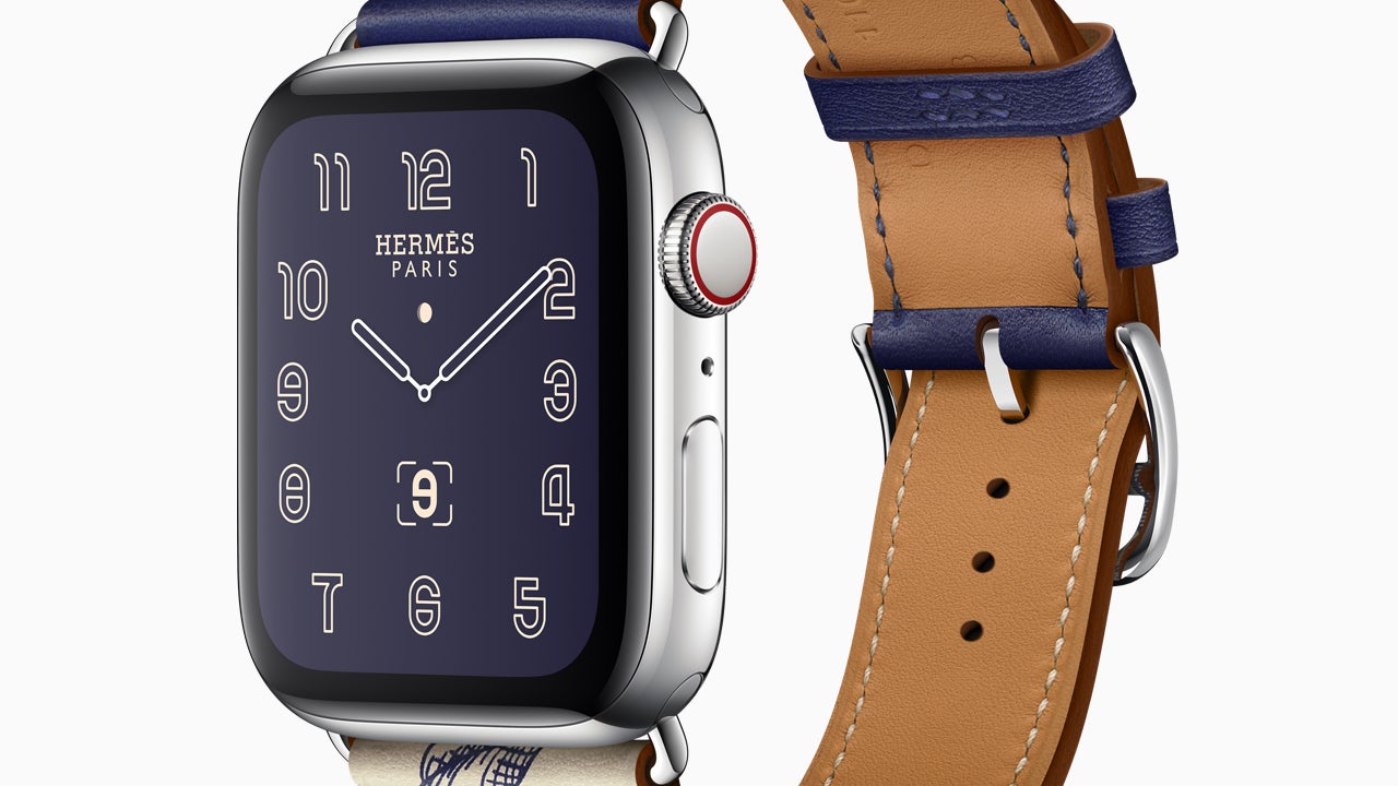 Un des quatre modèles d'Apple Watch Hermès
