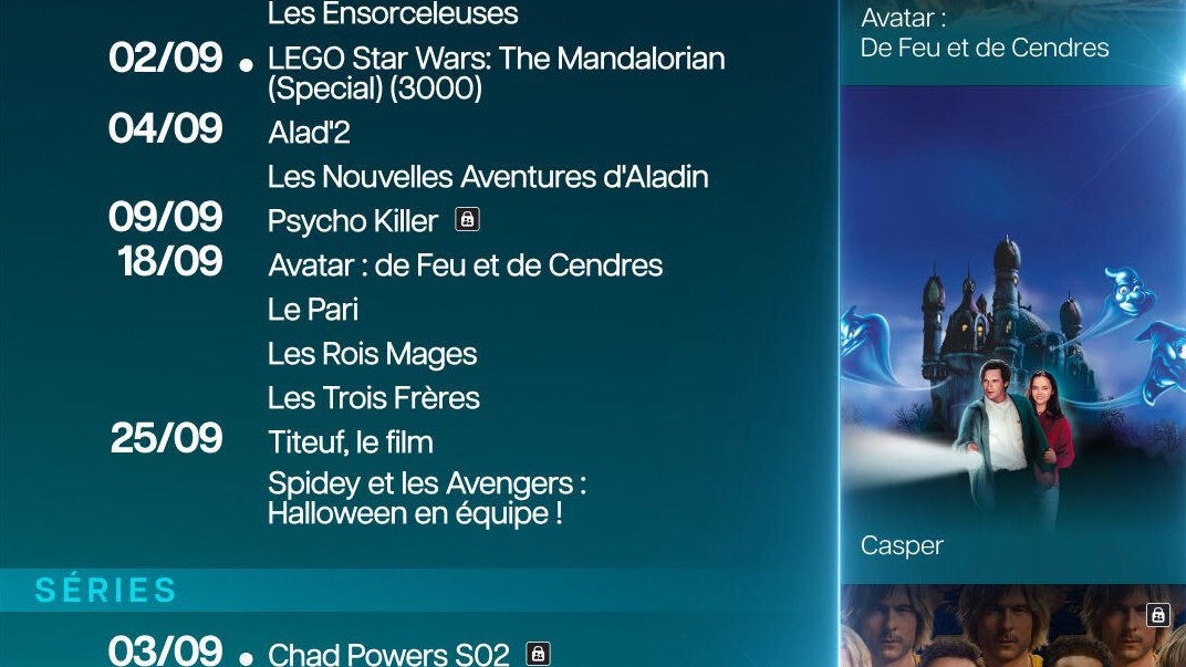 Le programme Disney+ en septembre 2026 1/2