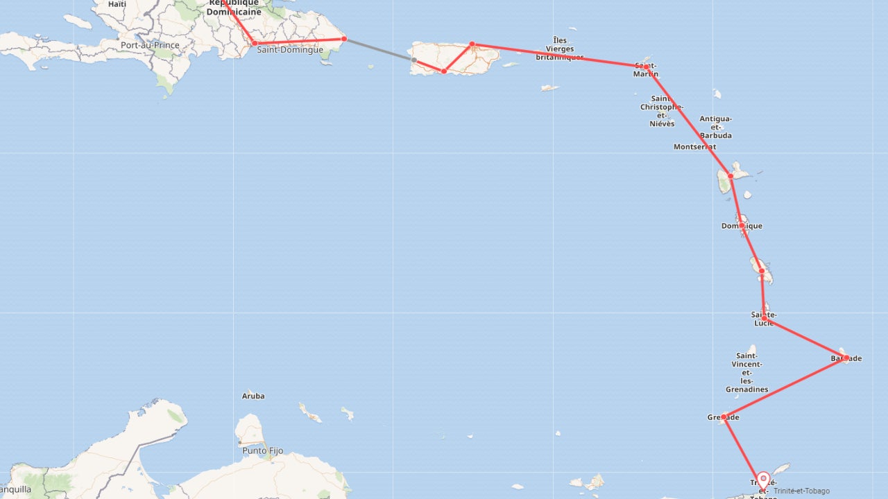 Pékin Express : la route des Caraïbes. Départ : République dominicaine, arrivée : Trinité et Tobago.