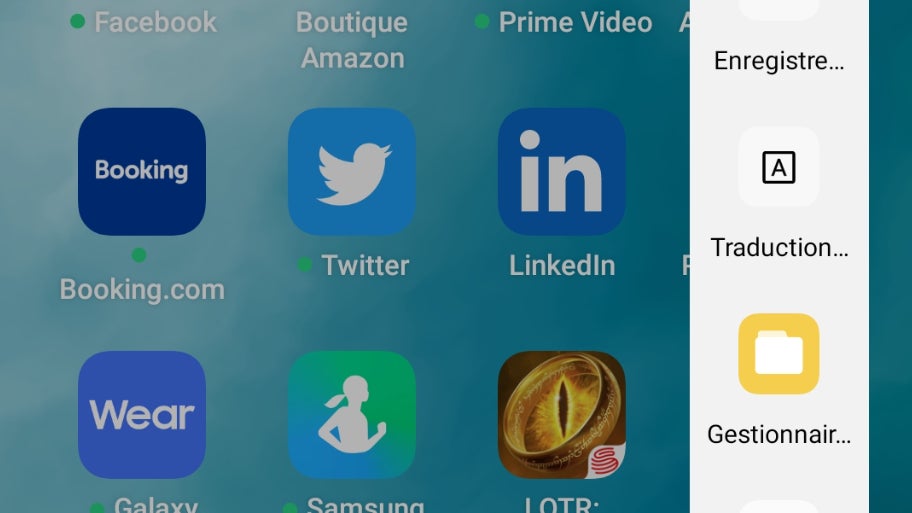 La barre latérale dans ColorOS permet d'utiliser facilement plusieurs fonctions (capture d'écran du OPPO Reno6 Pro)