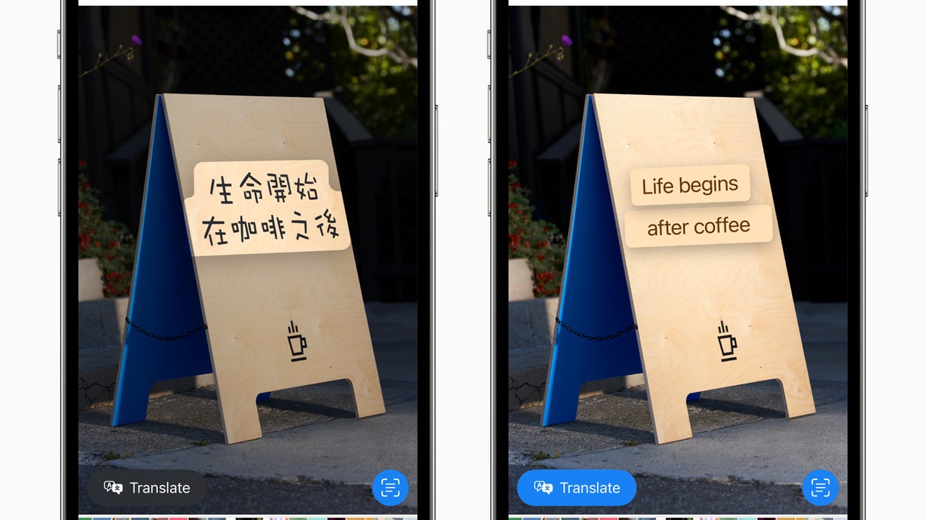 Démonstration de Live Text, ou Texte en direct, une fonctionnalité iPhone bien pratique.