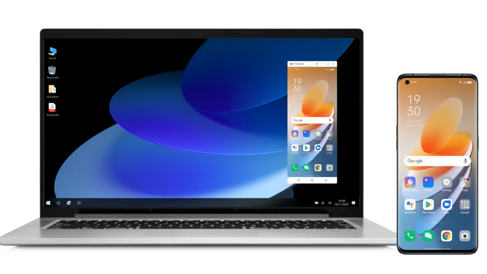 ColorOS 12 embarque la fonction PC Connect, pour utiliser son smartphone sur son PC