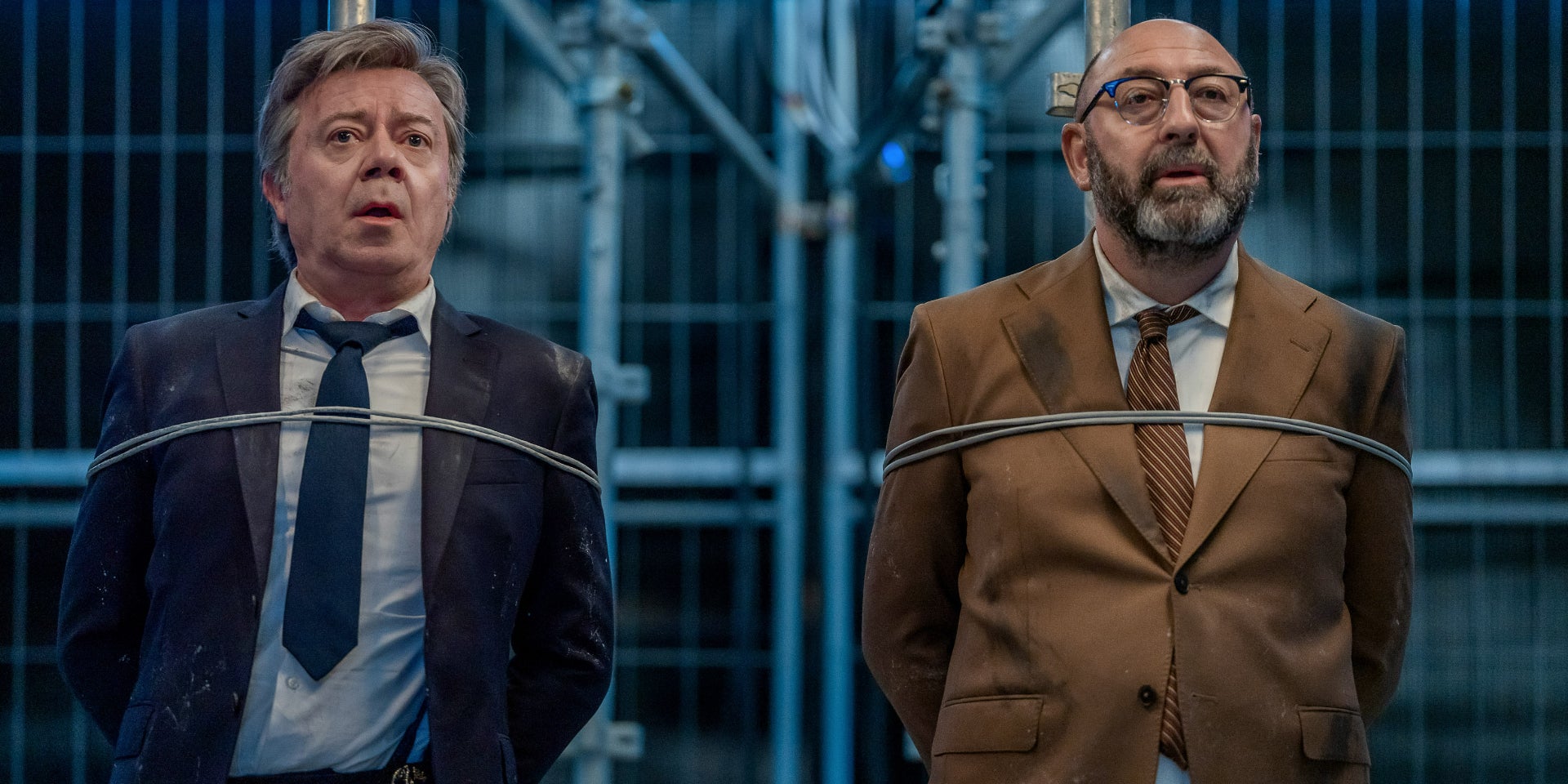 Olivier Baroux et Kad Merad dans ''Pamela Rose, la série''.