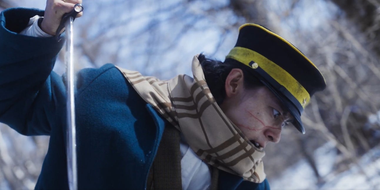 Kento Yamazaki dans le live-action ''Golden Kamui'', à voir dès maintenant sur Netflix.