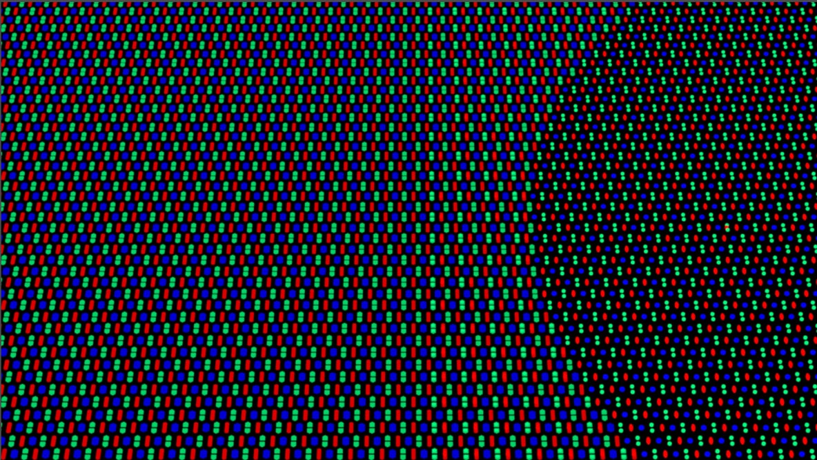 Les pixels sont plus petits au niveau de la caméra sous-écran