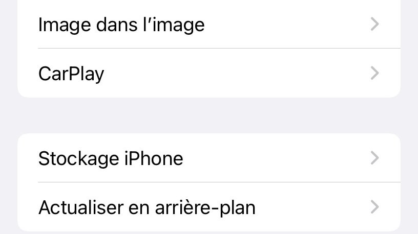 Rejoindre le menu Clavier
