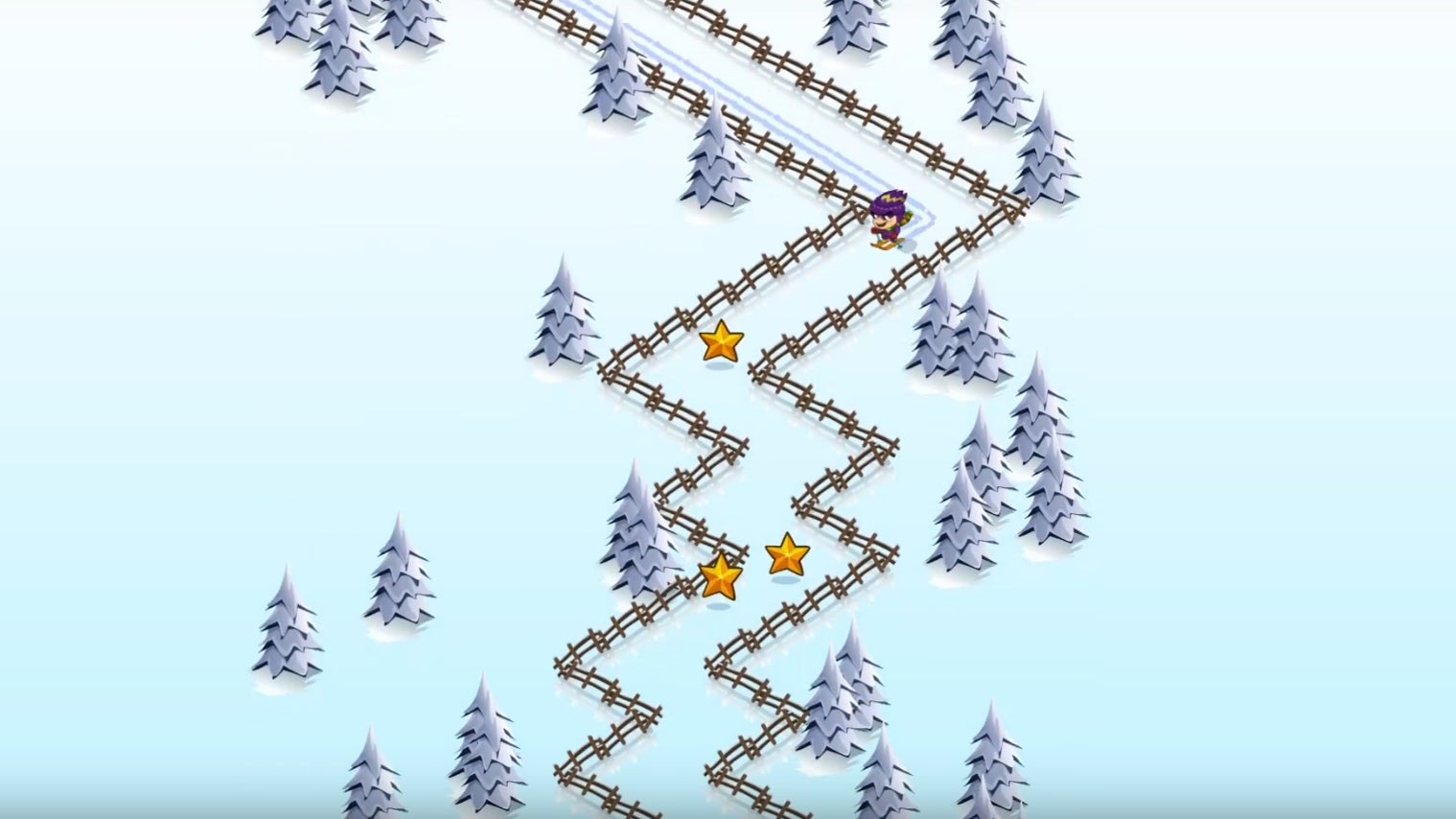 Dévalez la pente avec le plus d'adresse possible