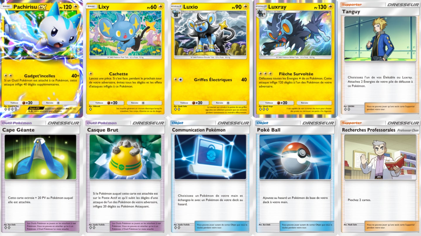 Toutes les cartes de ce deck sont en deux exemplaires