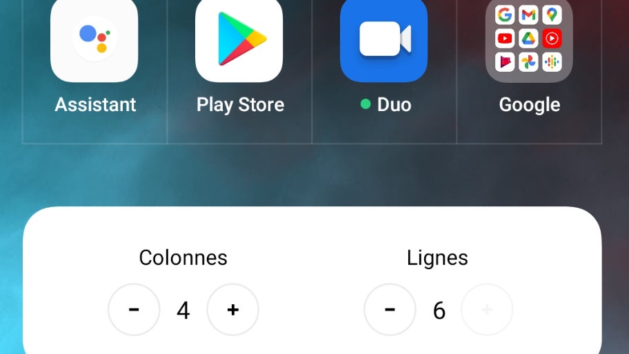 Il ne vous reste plus qu'à sélectionner le nombre de colonnes et de lignes désirées